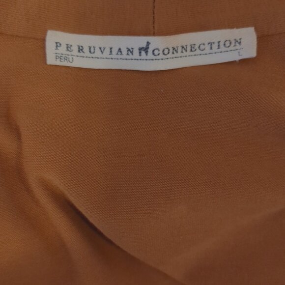 Peruvian Connection Cyprus Pima Cotton Faux Wrap 3/4 Sleeve Top Autumn Fall - Picture 6 of 8